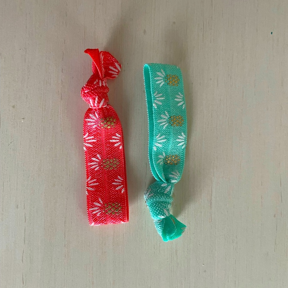 Pink and Blue Hair Ties